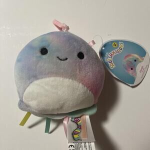 NEW 3.5" "Janet The Jellyfish" Kellytoy Squishmallow Keychain / Clip-On